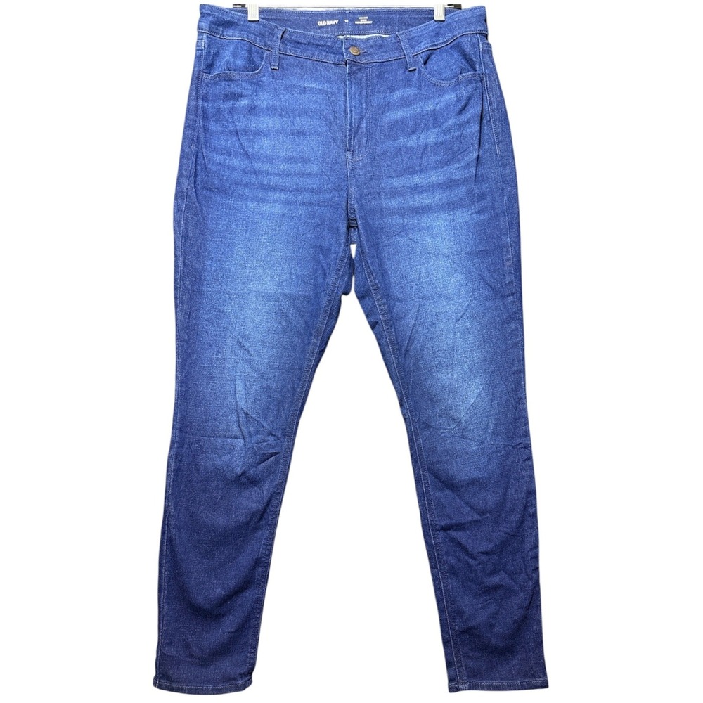 Old Navy Wow Super-Skinny Jeans Women 14 Blue High-Rise‎ Stretch